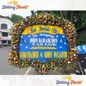 bunga papan duka cita Bintang Florist Surabaya