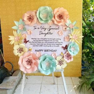 bunga papan kertas Bintang Florist Surabaya