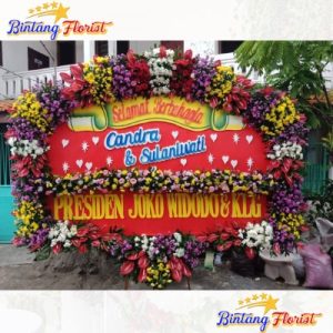 Bunga Papan Wedding Bintang Florist Surabaya