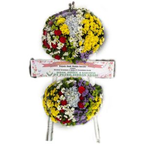 Bunga Krans Duka Cita Bintang Florist Surabaya